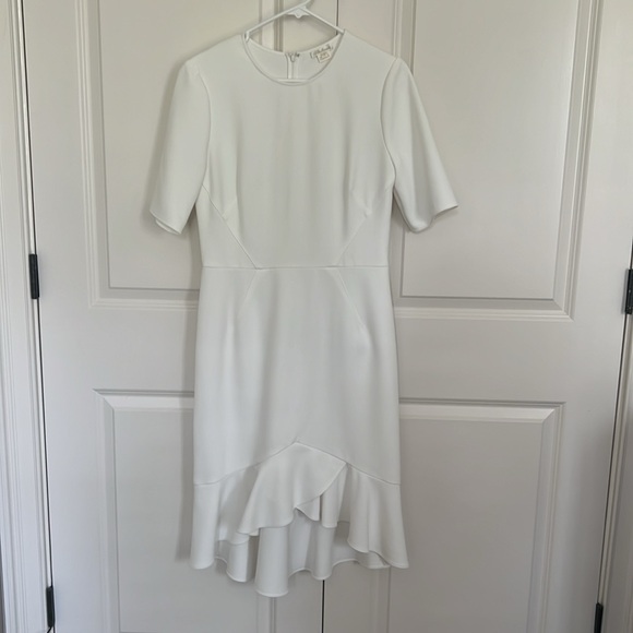 Shoshanna Alessia crepe flutes hem dress - Picture 2 of 6